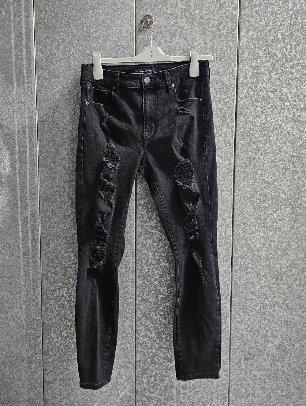 Aeropostale Black Distressed Skinny Jeans